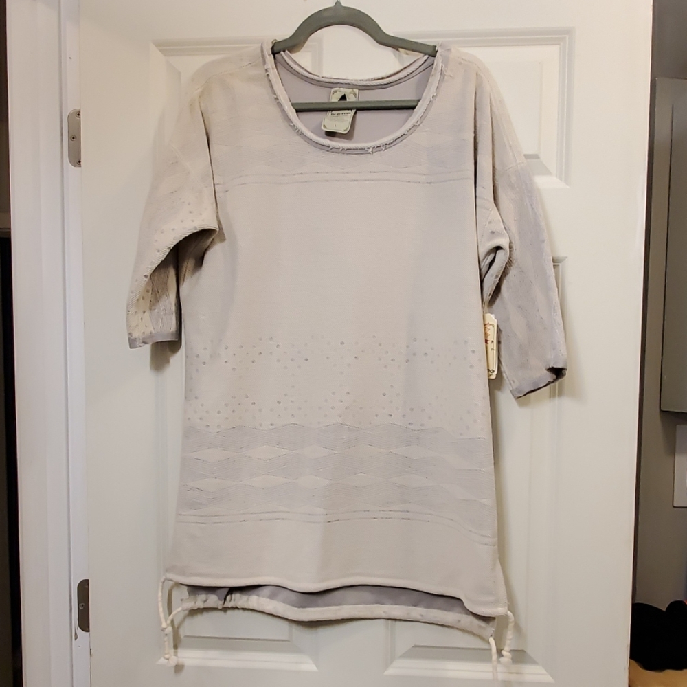 Women's Burton Polly Crew; Size Large; Grey/Ivory